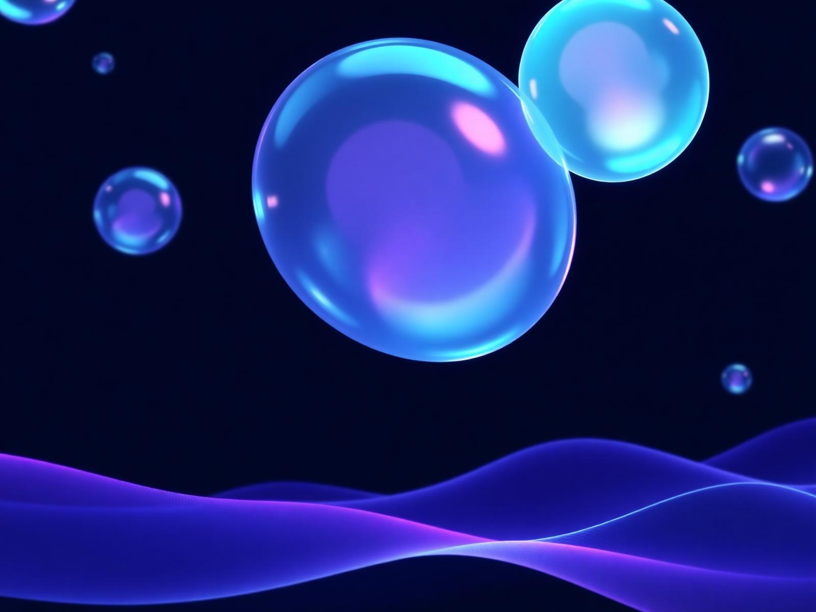 Abstract holographic orbs representing intelligent systems